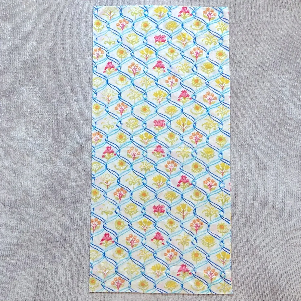 Vintage Floral Trellis Pillow Case Set Cottagecore Botanical Print Standard Size